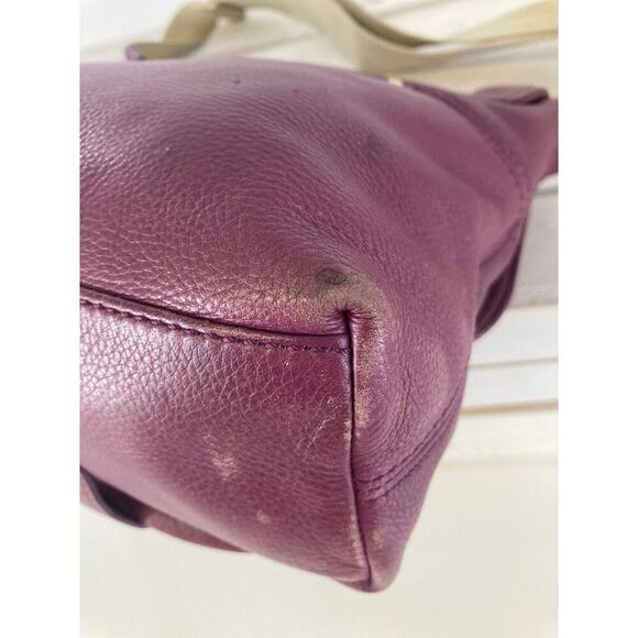 MICHAEL KORS, SMALL PURPLE  LEATHER CROSSBODY BAG (ASIS) - Picture 11 of 16